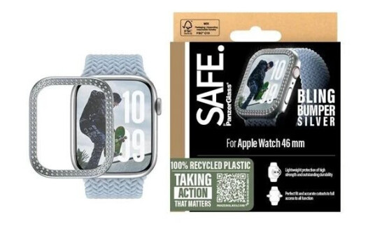 SAFE. by PanzerGlass Bling Bumper Silver Apple Watch Series 10 | 46mm SAFE. by PanzerGlass Bling Bumper Silver Apple Watch Series 10 | 46mm