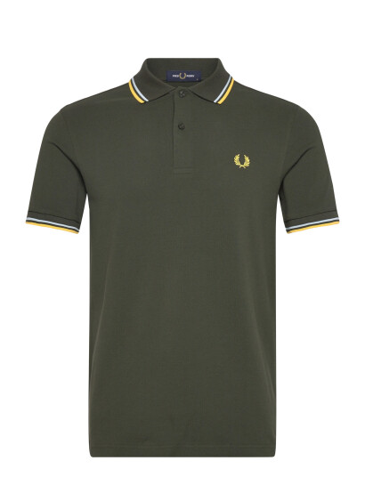 Fred Perry Twin Tipped Fp Shirt   Khaki green   XS