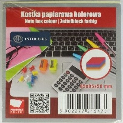 Interdruk Fargede Notatblokker 85×85×50 Mm (162631)