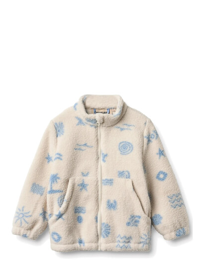 Wheat Fleece Jacket Helge Cream 116 Wheat Fleece Jacket Helge Cream 116