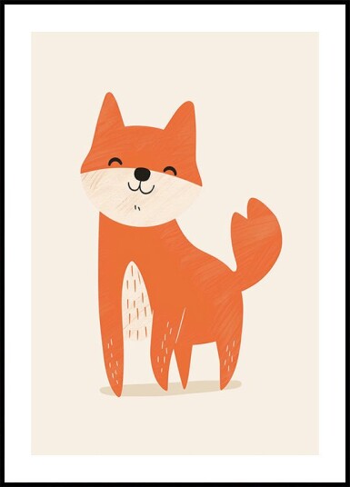 Smiling Fox Plakat Plakat / 30x40cm