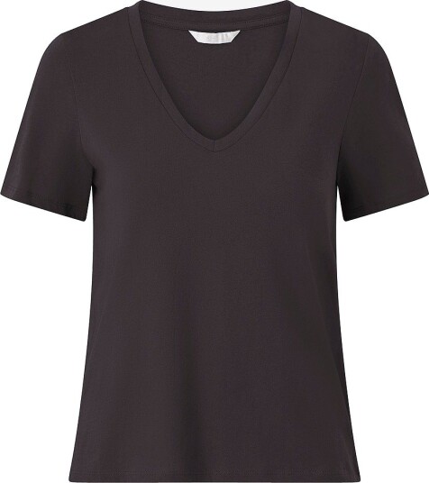Ellos Collection T skjorte med v hals Brun