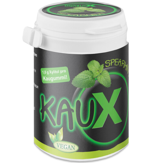 Naturlig Xylitol Tyggegummi KAUX Spearmint 40 pcs. 60 g Naturlig Xylitol Tyggegummi KAUX Spearmint 40 pcs. 60 g