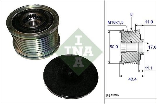Dynamo remhjul INA 535 0108 10
