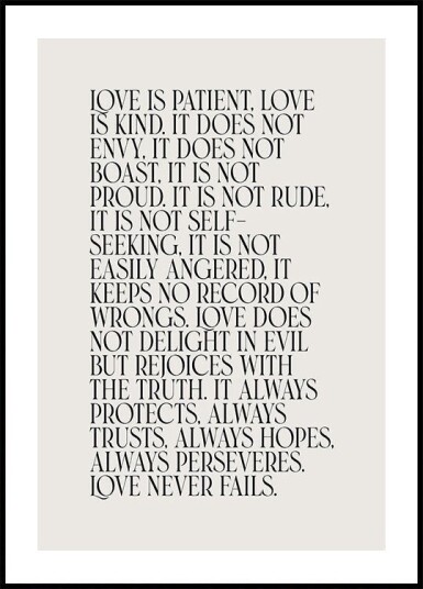 Love Is  Poster Plakat / 100x150cm