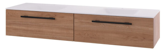 Linn Bad Ingrid D45 Servantskap med 1 Skuff Eik / 160cm Dobbel Linn Bad Ingrid D45 Servantskap med 1 Skuff Eik / 160cm Dobbel
