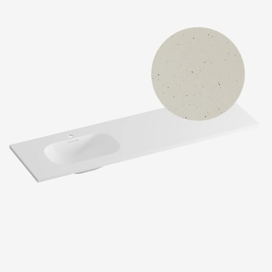 Korsbakken Nice Heldekkende Terrazzo Sand 160cm Venstre