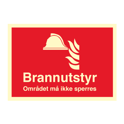 Jo Safety Brannutstyr. Områet må ikke sperres Etterlysende plast PR A4 297 x 210 mm 6305003PRA4