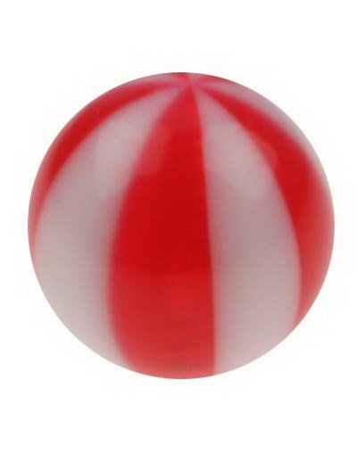 Utgått Badeball Rød Akrylkule 5 mm kule til 16 mm stang