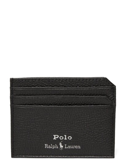 Polo Ralph Lauren Pebbled Leather Card Case Black ONE SIZE Polo Ralph Lauren Pebbled Leather Card Case Black ONE SIZE