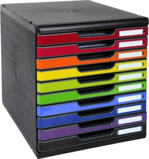 Exacompta Classic Iderama Modulo A4+ Skuffskap 10 Skuffer Svart Glossy Harlequin Exacompta Classic Iderama Modulo A4+ Skuffskap 10 Skuffer Svart Glossy Harlequin