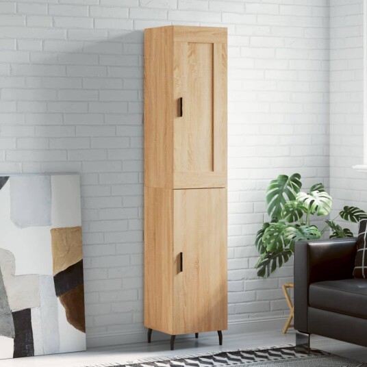 vidaXL Highboard sonoma eik 34,5x34x180 cm konstruert tre 8720845495701