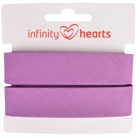 Infinity Hearts Skråbånd Bomull 40/20mm 33 Lilla 5m