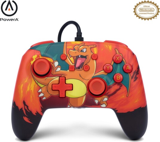 PowerA Enhanced Wired Controller Nintendo Switch Charizard Vortex