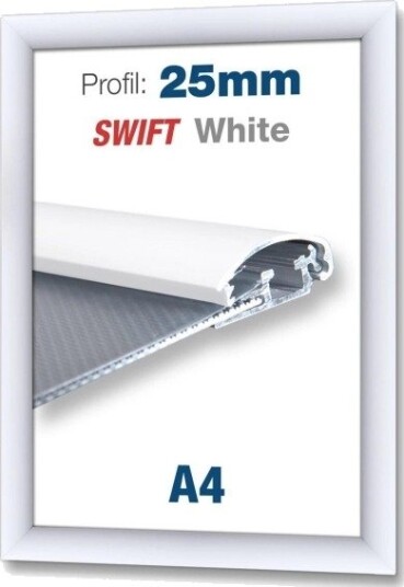 Twinco Ramme Twin Light Snapframe Hvid A4 Twinco Ramme Twin Light Snapframe Hvid A4