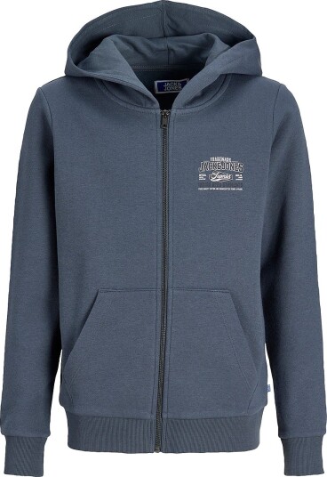 Jack & Jones Junior Hettegenser Jjelogo Sweat Zip Hood 2 Col Aw26 S Grå