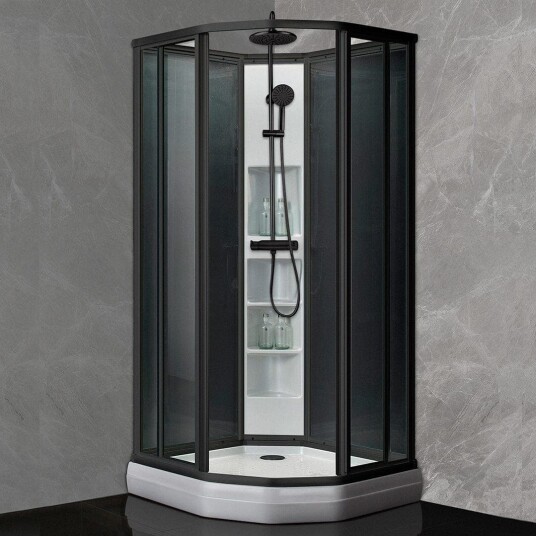 Sanipro Classic Black Dusjkabinett 100x100 - Svart Matt Sanipro Classic Black Dusjkabinett 100x100 - Svart Matt
