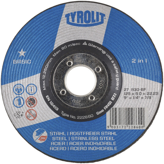 Skrubbskive Basic 27C ø115Ã6 A30Q-BF