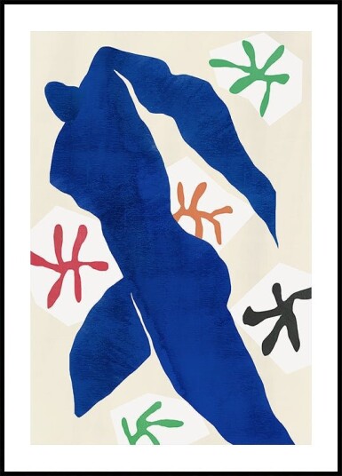 Abstract Blue Figure Poster Plakat / 40x50cm Abstract Blue Figure Poster Plakat / 40x50cm