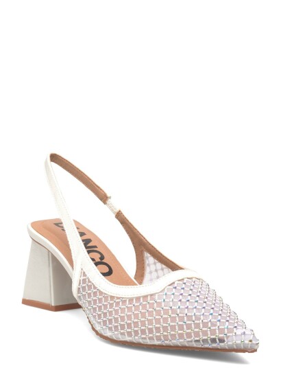 Bianco Biamaralyn Slingback Rhinestone Mesh Cream 37 Bianco Biamaralyn Slingback Rhinestone Mesh Cream 37
