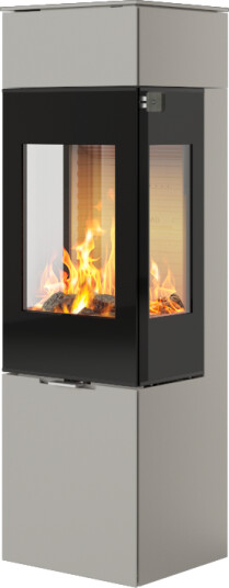Rais Nexo 140 nikkel vedovn med sideglass og glassdør