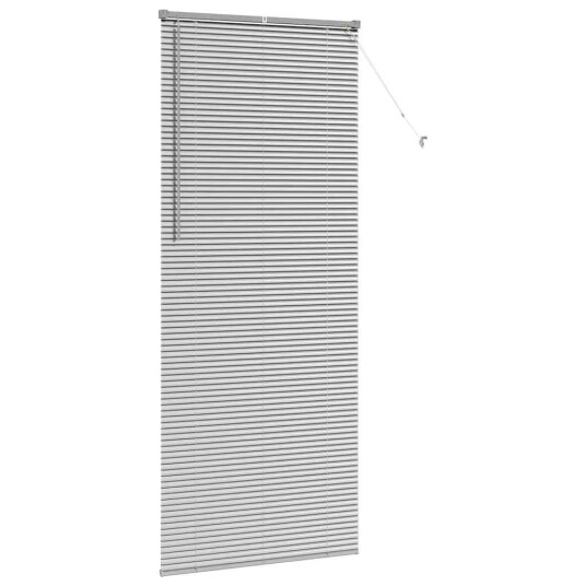 Vindu Persienne med gardiner Manual sølv Aluminium Vindu Persienne med gardiner Manual sølv Aluminium