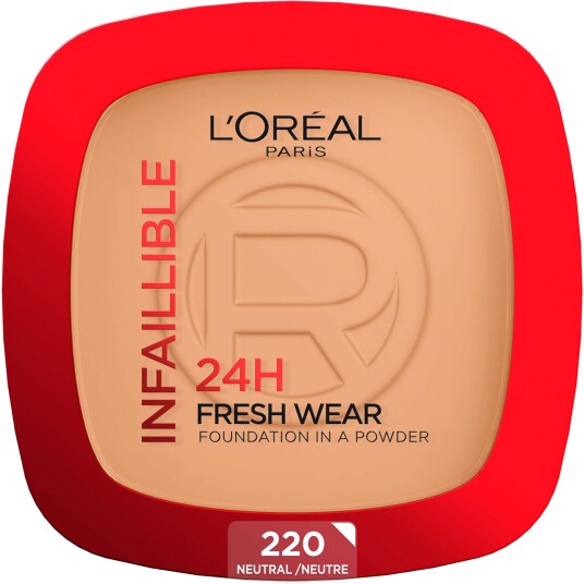 L'Oréal Paris Infaillible 24H Fresh Wear Foundationpudder #220 Sand L'Oréal Paris Infaillible 24H Fresh Wear Foundationpudder #220 Sand