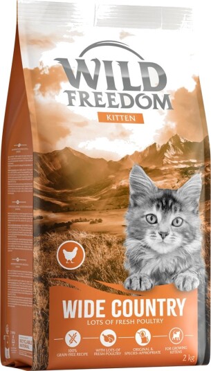 Wild Freedom Tørrfôr Kitten Wide Country Fjærkre Kornfri Oppskrift 2 kg