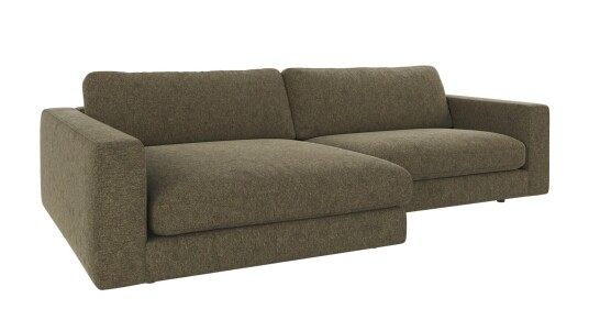 Rowico Home Duncan 3 seters sofa med sjeselong V Grønn Brenda 77 258 x 150 x 78 cm Grønn