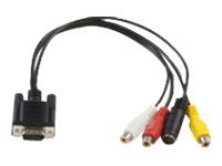 MicroConnect 30 cm VGA S-Video RCA Kabel Svart