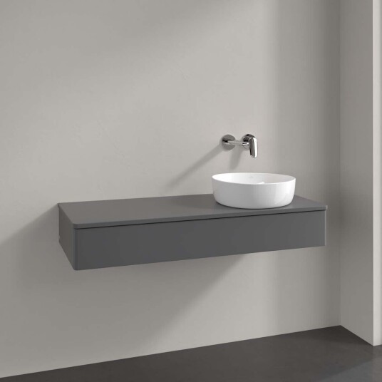 Villeroy & Boch  Antao Servantskap med 1 skuff 120x50x19 cm u/lys Antrasitt Matt