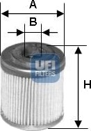 Oljefilter UFI 25.553.00 Oljefilter UFI 25.553.00