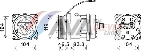 AVA COOLING SYSTEMS UVK151 AC-kompressor