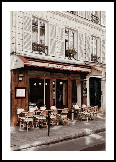 Old Cafe in Paris Plakat Plakat / 40x50cm