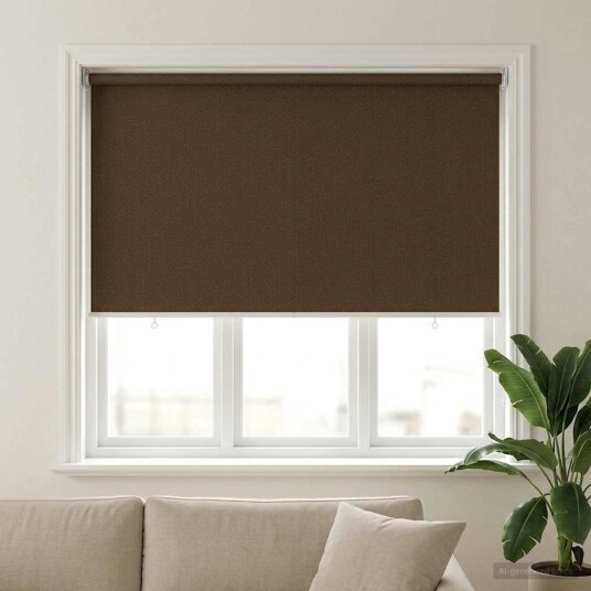 vidaXL Utendørs Rullegardin 90% UV-blokk Brun 140 x 140 cm HDPE