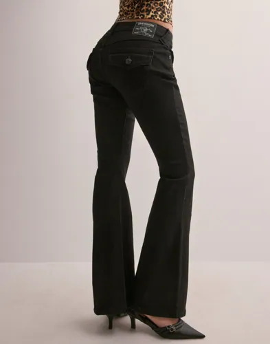 True Religion Svart Joey Low Rise Flare
