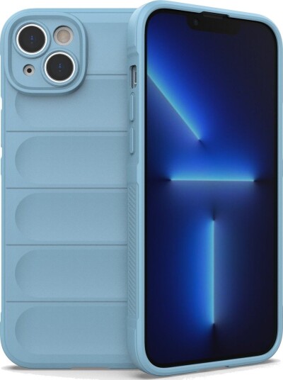 Hurtel Magic Shield Case for iPhone 14 Plus Flexible Armored Case Light Blue