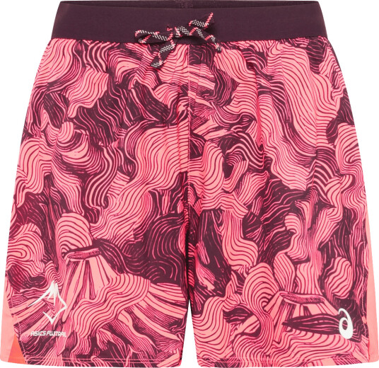 Asics Fujitrail All Over Print 5In Short Pink XXL
