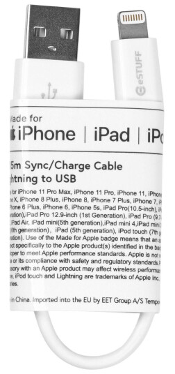 eSTUFF Lightning-kabel - Lightning / USB - 15 cm