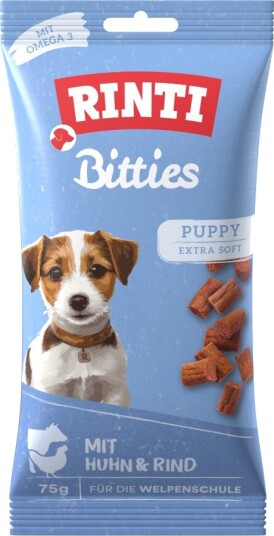 Rinti Puppy Extra Bitties & Kylling Okse 12 X 75 G Rinti Puppy Extra Bitties & Kylling Okse 12 X 75 G
