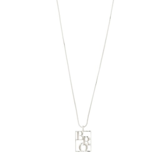 Pilgrim LOVE TAG BRO halskjede sølvbelagt Pilgrim LOVE TAG BRO halskjede sølvbelagt
