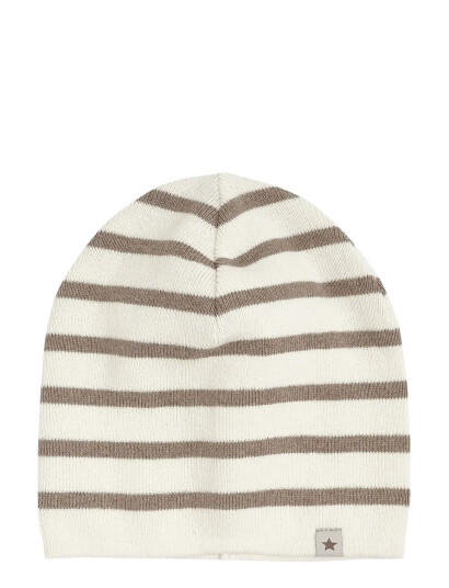 Huttelihut Beanie Stripe Knit   Brown   4 6Y