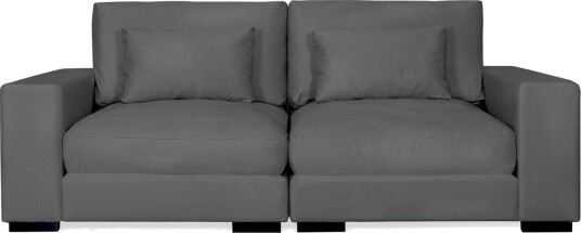 Dubai 2-seters sofa fløyel ekstra dyp - Mørkegrå