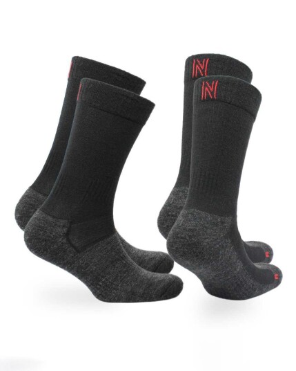 Norfolk Leonardo Merino Wool Hiking Sock 2-pack Black - 35-38 Norfolk Leonardo Merino Wool Hiking Sock 2-pack Black - 35-38