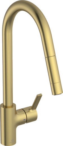 Ideal Standard Gusto kjøkkenkran 241 mm tut børstet gull