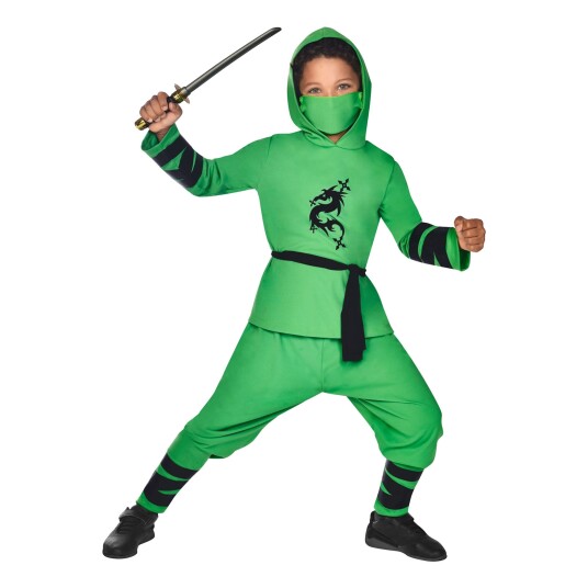 Amscan EU Grønn Ninja Barn Karnevalskostyme X-Small Amscan EU Grønn Ninja Barn Karnevalskostyme X-Small
