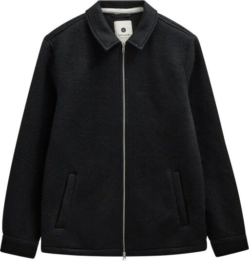 Anerkjendt Akhanky Boiled Wool Overshirt CAVIAR L