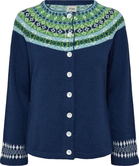 Jumperfabriken Vendela Cardigan - MIDNIGHT BLUE - XS