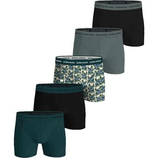 Bjørn Borg Cotton Stretch Boxer 5p Grnn XL
