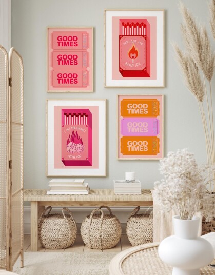 Plakat Good Times Samling / Sett av 4